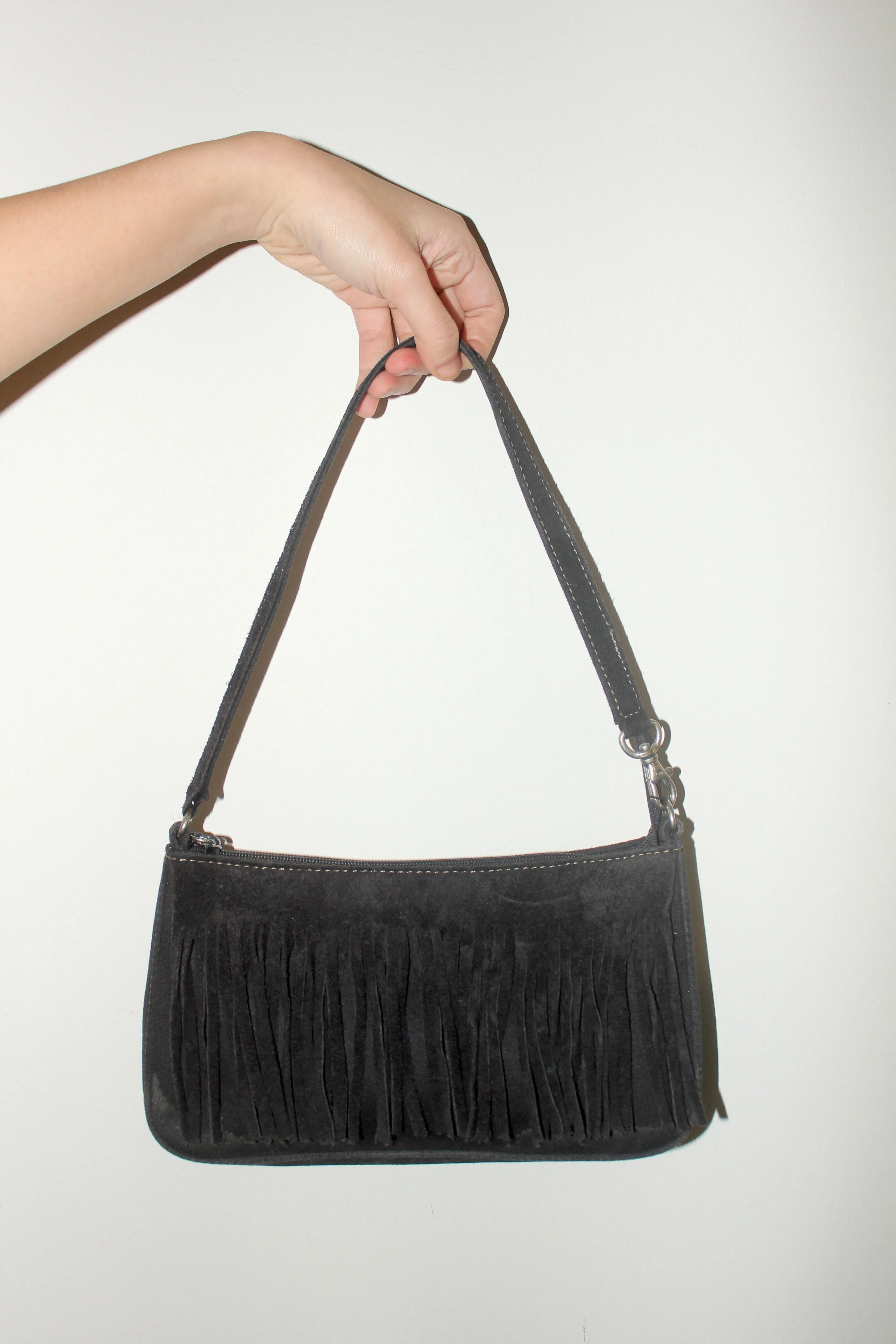 Vintage 90s Fringe Leather Purse