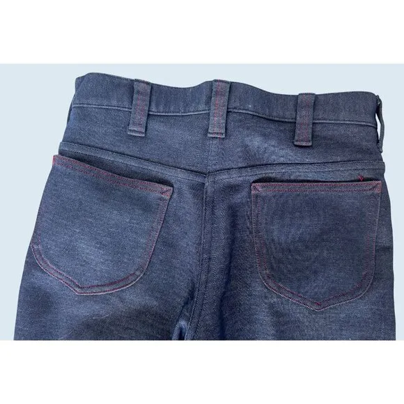 Vintage LEE Trouser Dark Wash Jeans 1970s Union Label Size 27