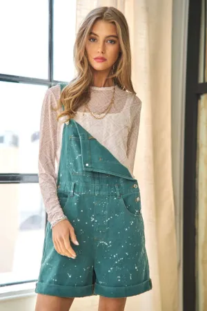 Vintage Spot Overall Short