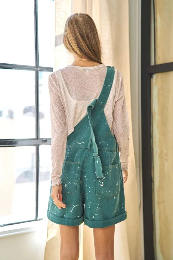 Vintage Spot Overall Short