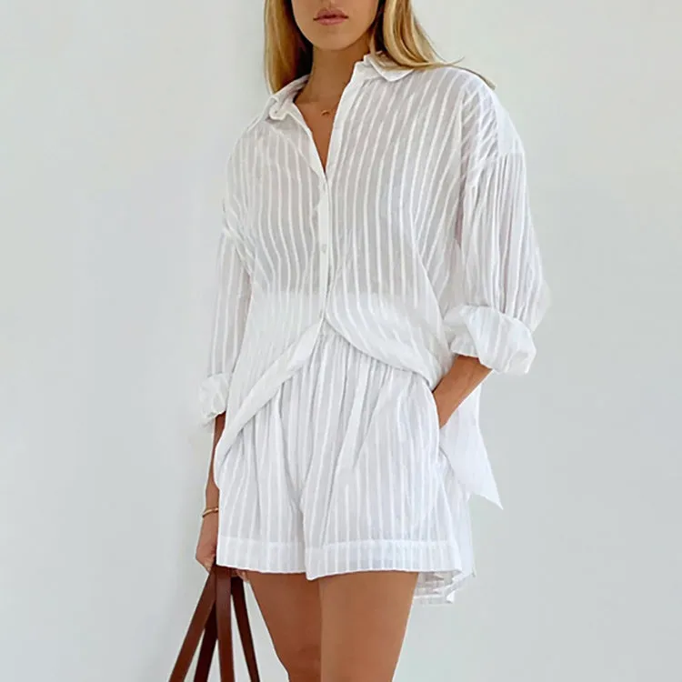 Viola - Breezy Button-Up and Shorts Ensemble