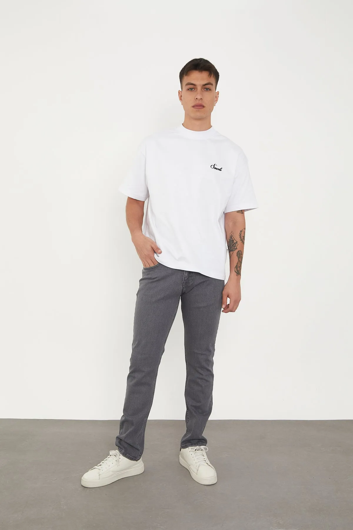 Wolfe Denim Classic Fit Jeans – Steel Grey