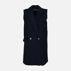 WOMEN SLEEVE LESS LONG BLAZER