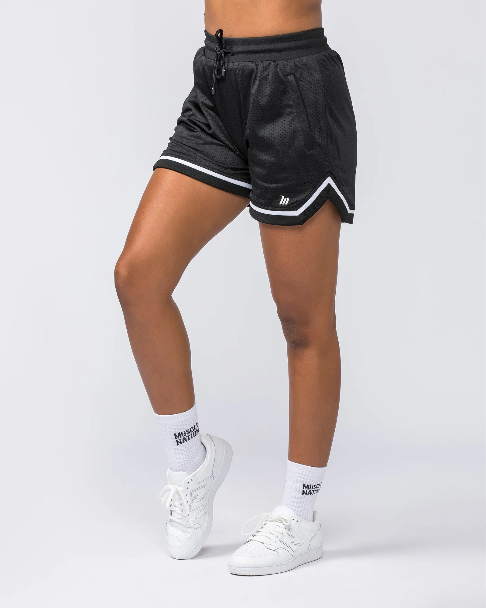 Womens 4'' Basketball Shorts - Black