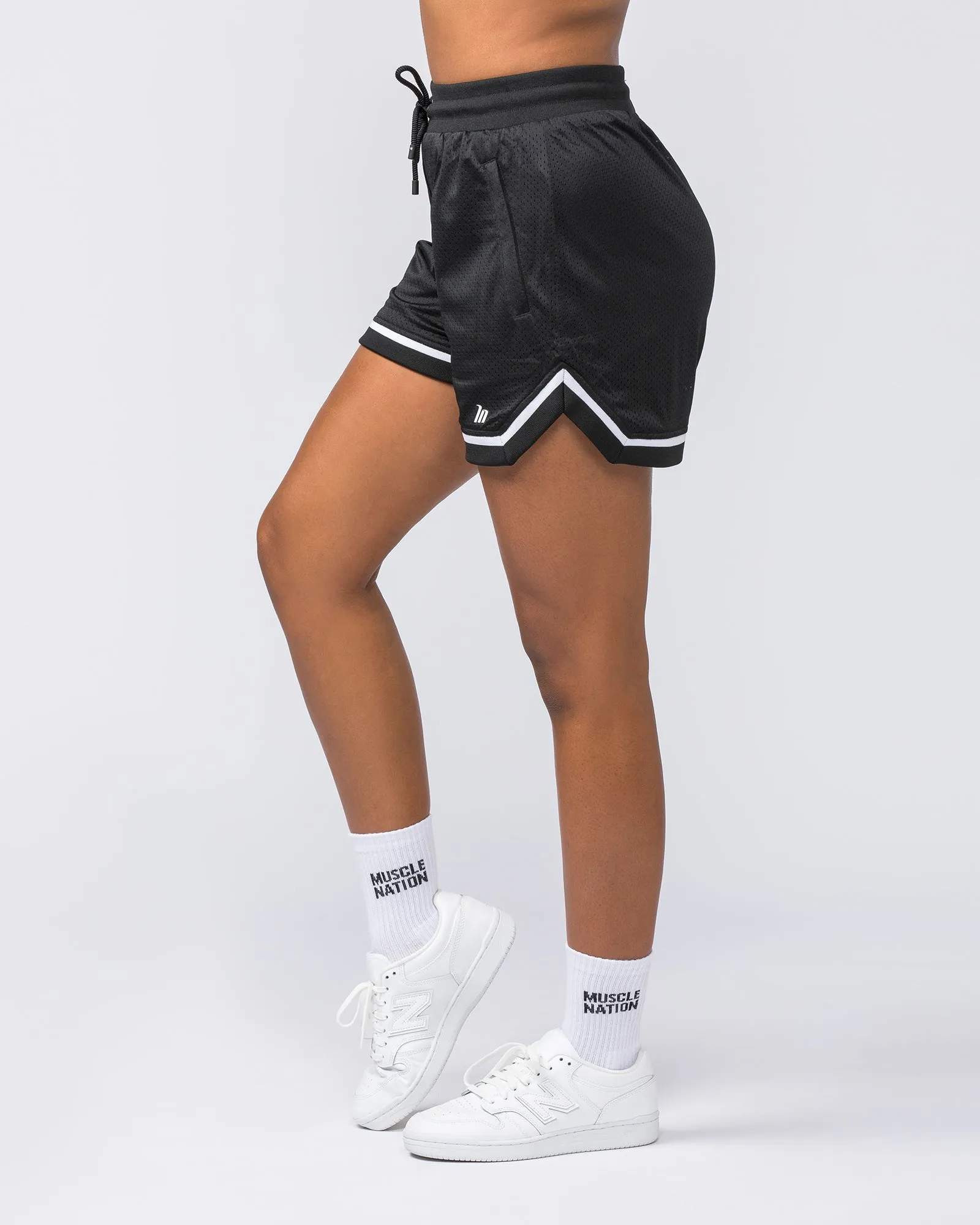 Womens 4'' Basketball Shorts - Black