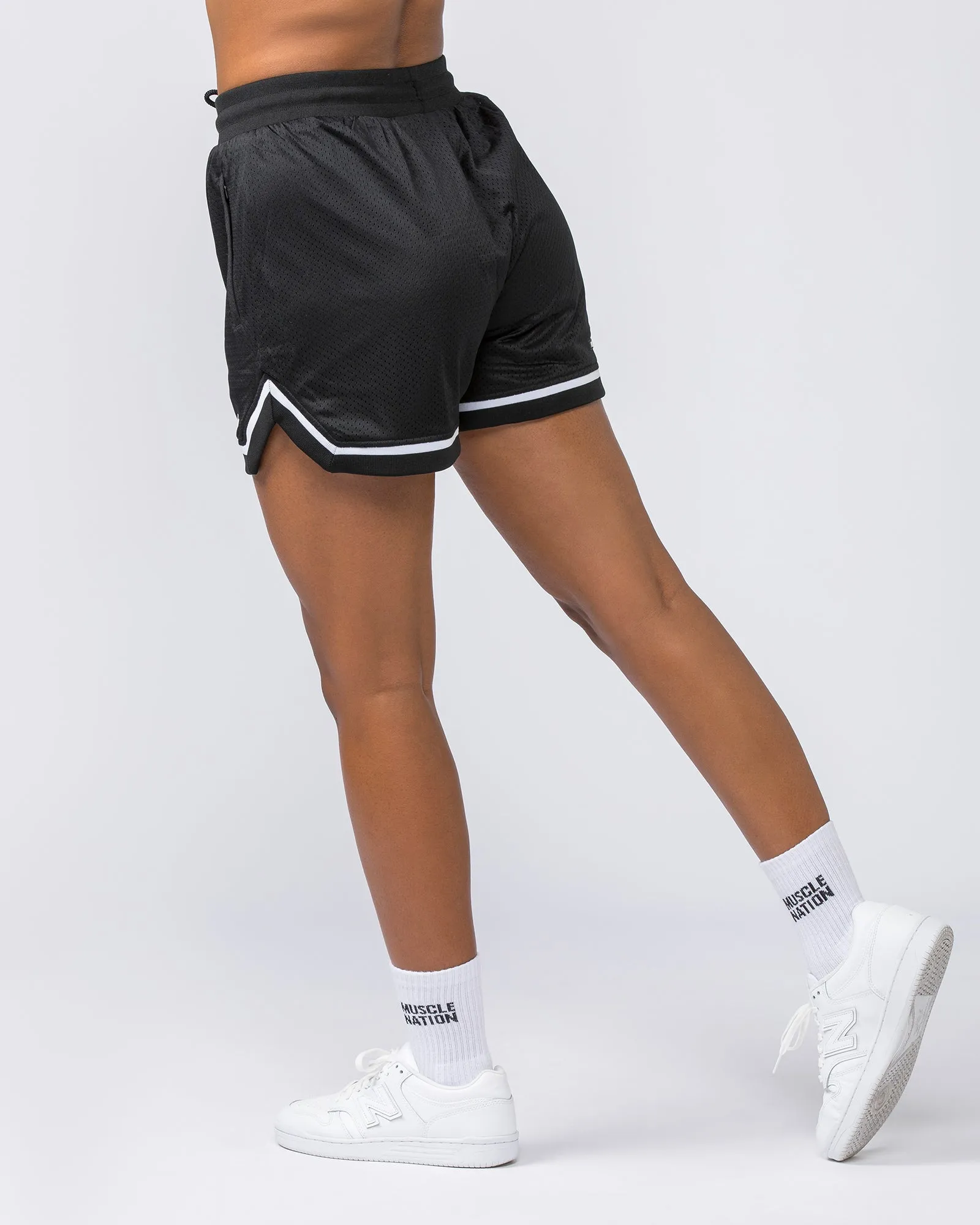 Womens 4'' Basketball Shorts - Black