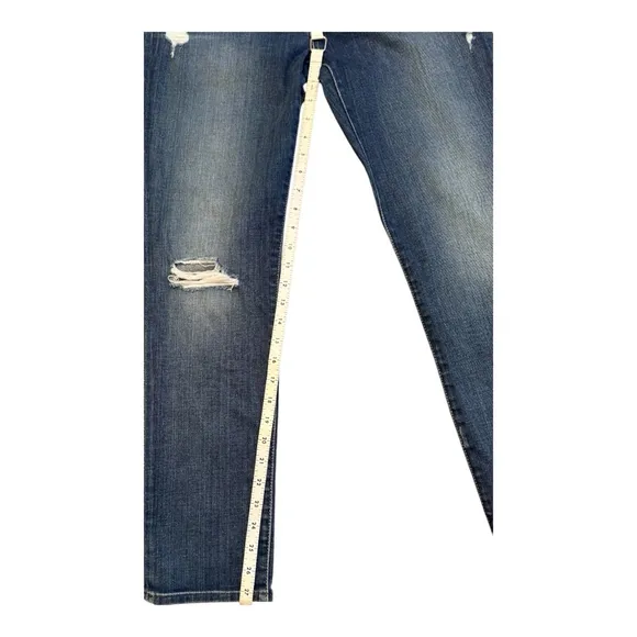 Women's 7 For All Mankind Josefina Skinny Boyfriend Jeans Size 27 Blue Denim