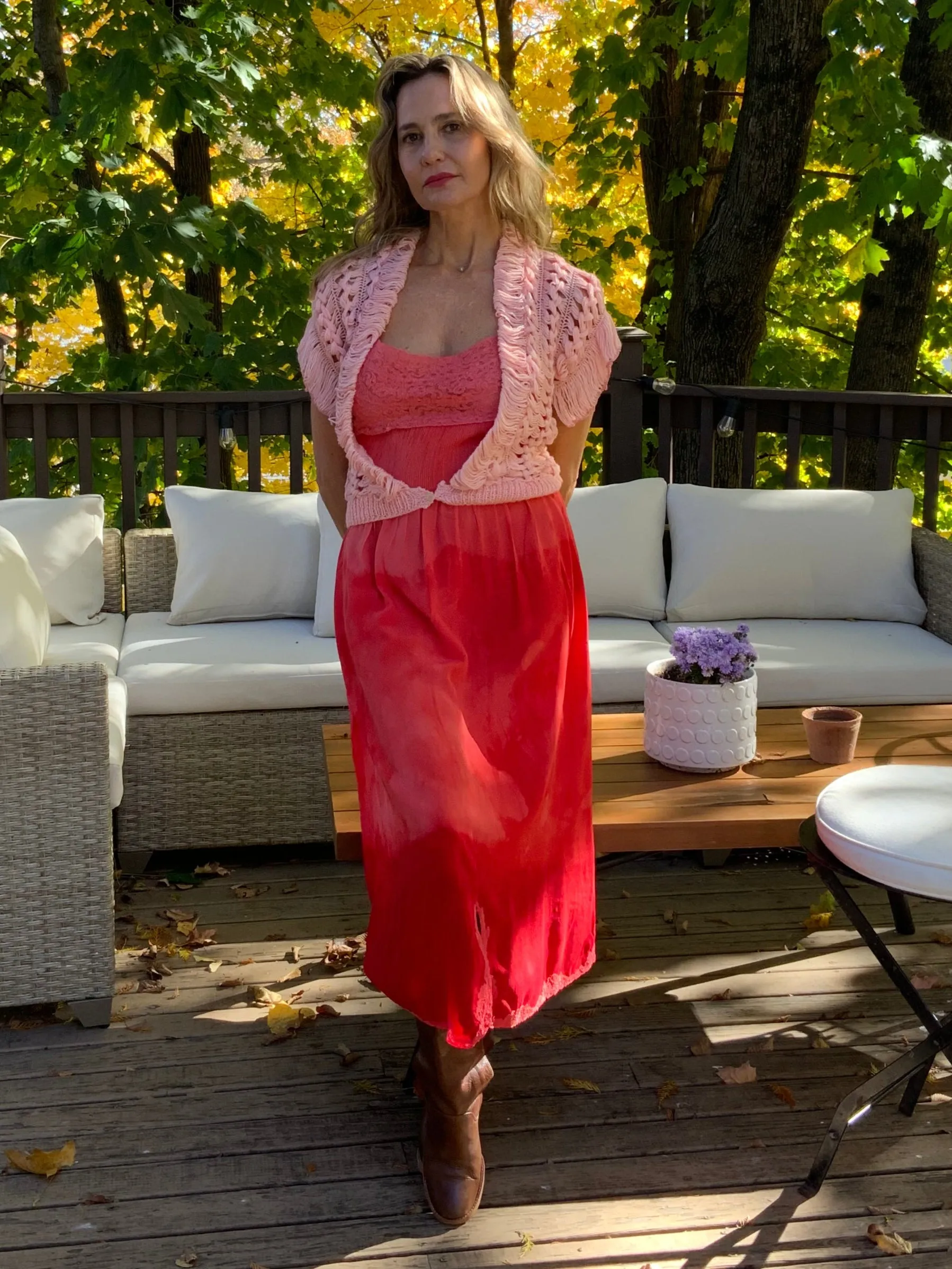 Wool Bed Jacket Pink 30s