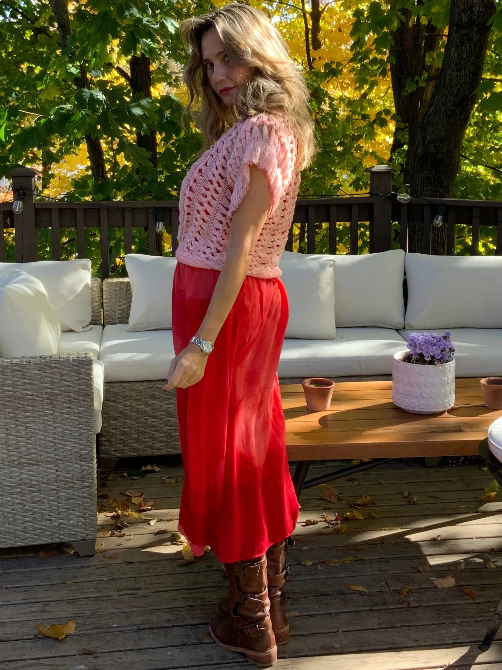 Wool Bed Jacket Pink 30s