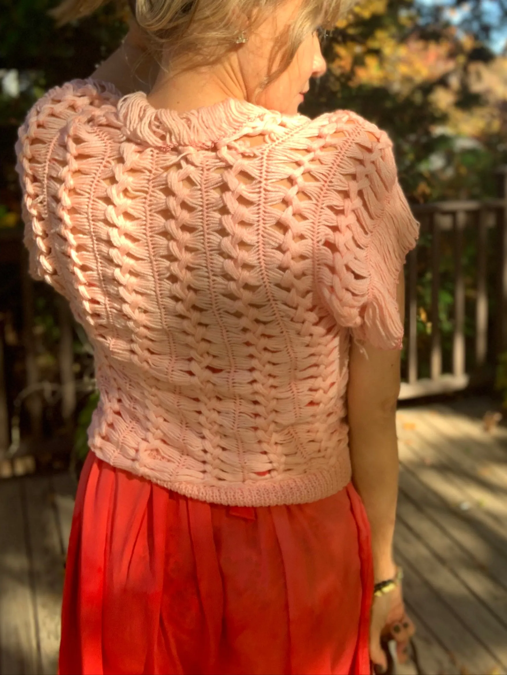 Wool Bed Jacket Pink 30s