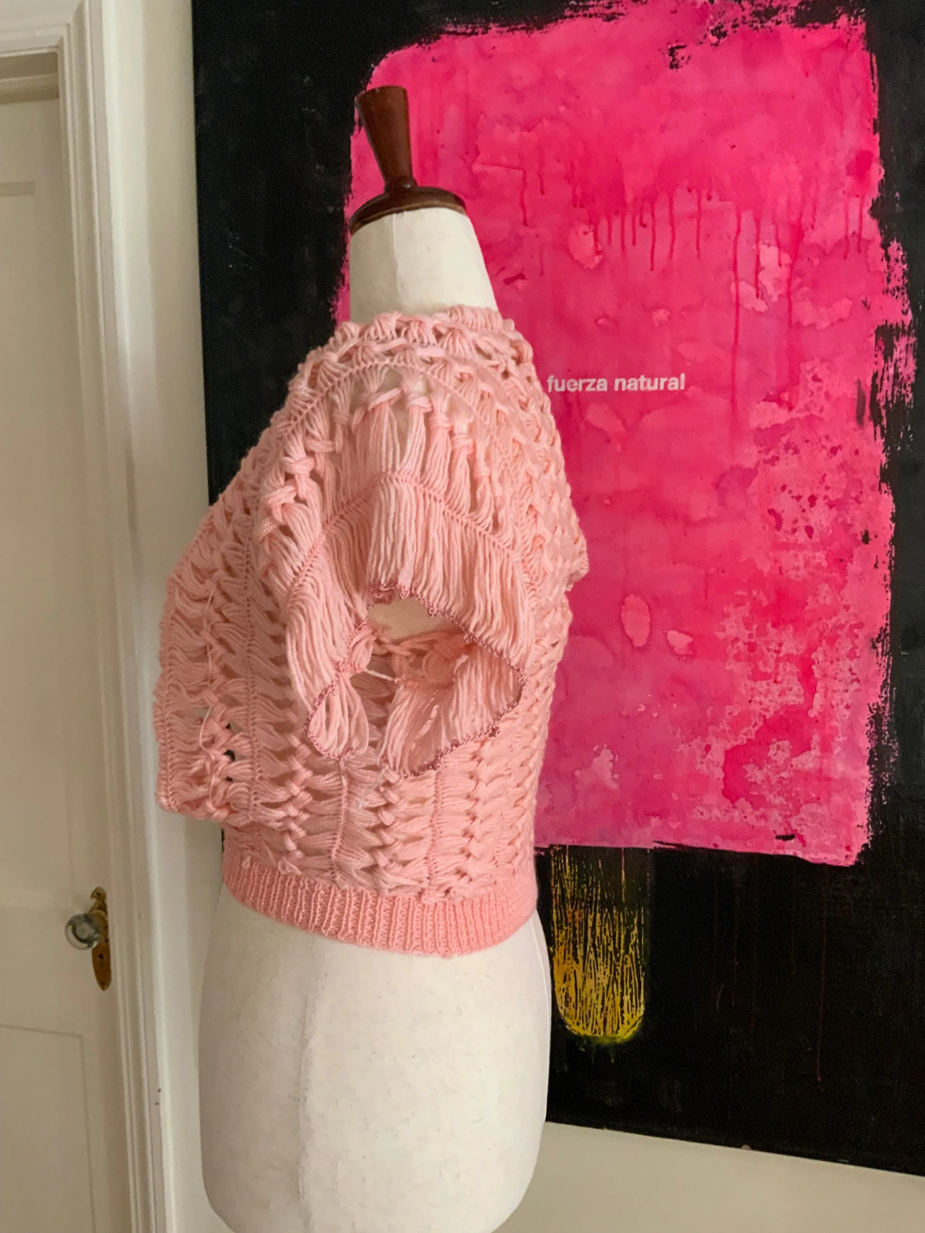 Wool Bed Jacket Pink 30s