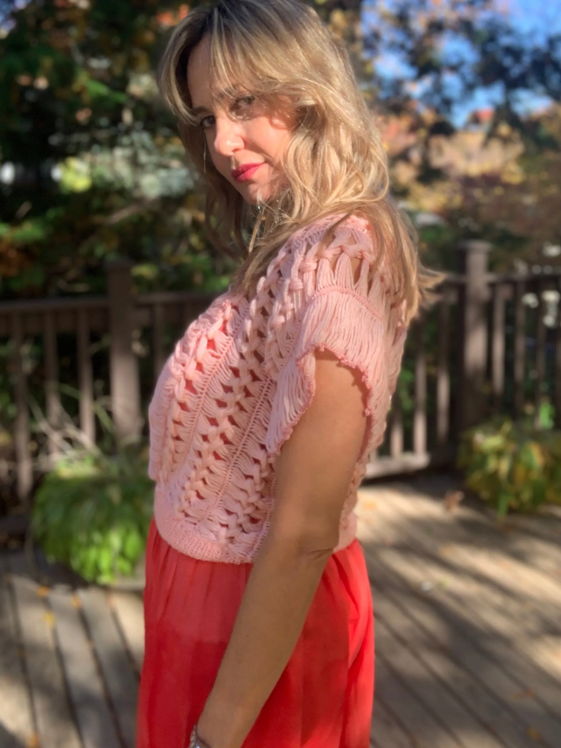 Wool Bed Jacket Pink 30s