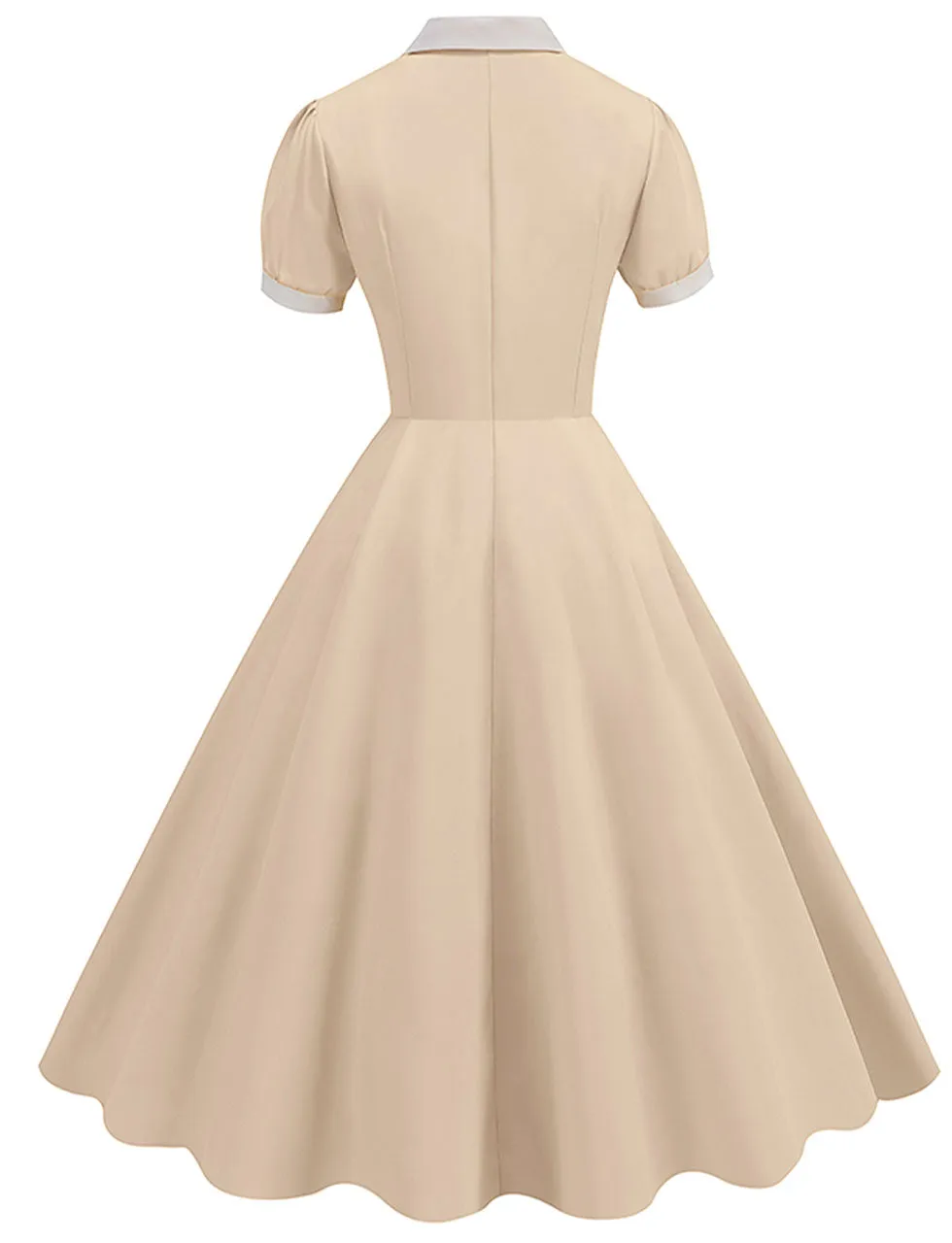 Yellow Sweet Heart Puff Sleeve 1950S Vintage Dress