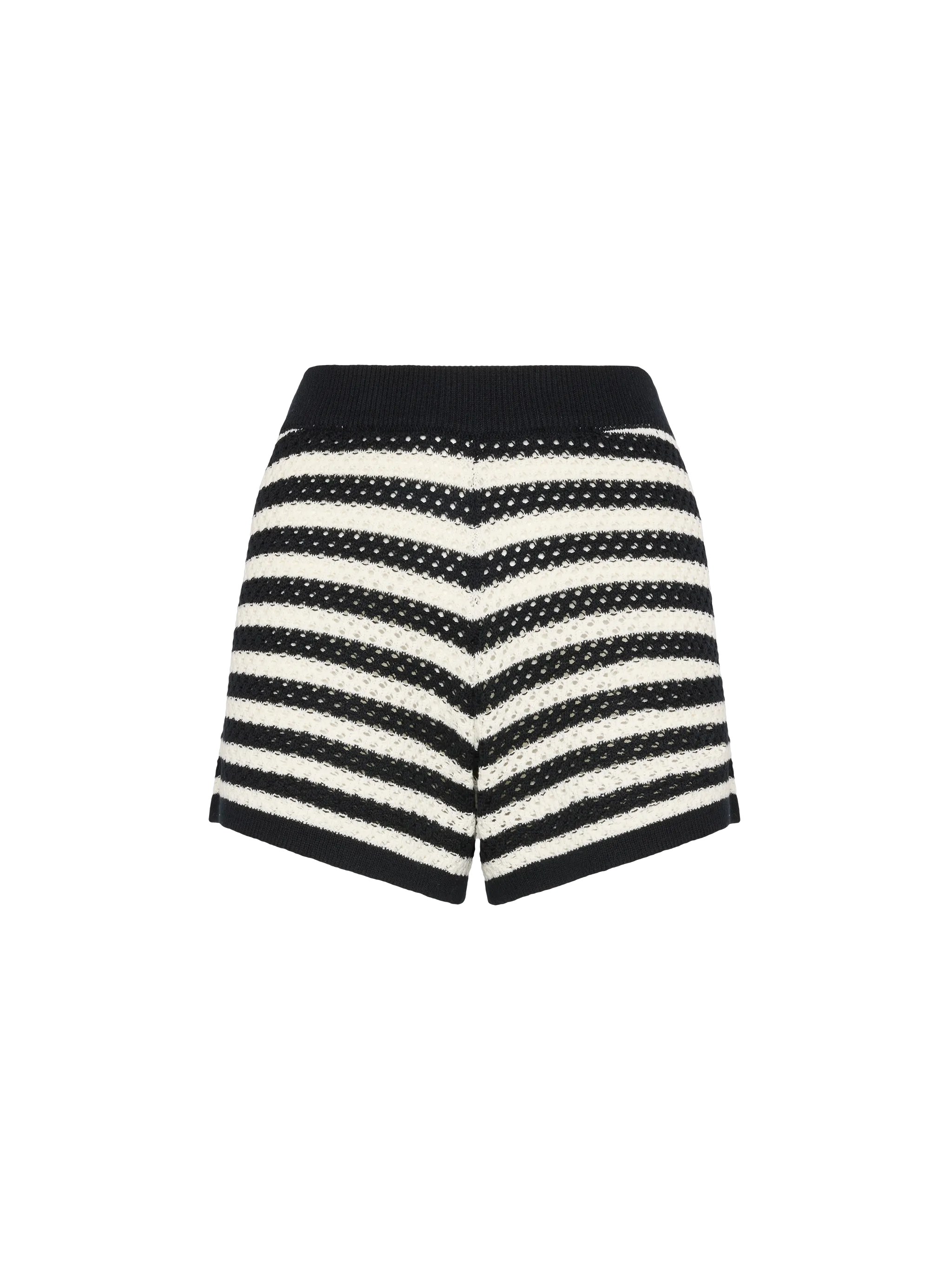 Yvette black striped knit polo