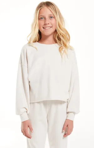 Z Supply Girls Everyday Sweatshirt - Crystal Grey