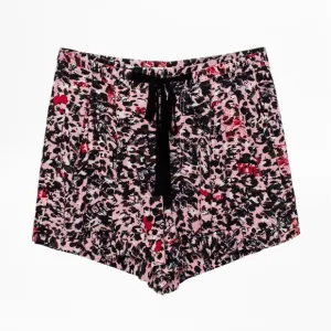 Zadig &amp; Voltaire (Anthropologie) NWT Viscose Pink Sing Leo Ohtake Shorts